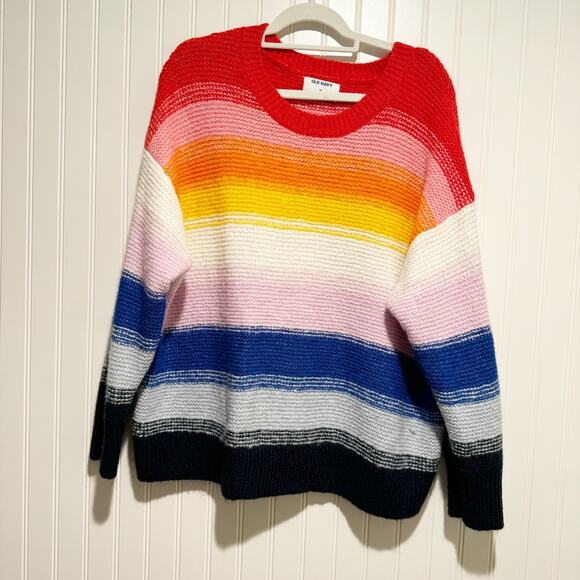Old Navy Rainbow Striped Sweater Plus Size 2X - Picture 2 of 6